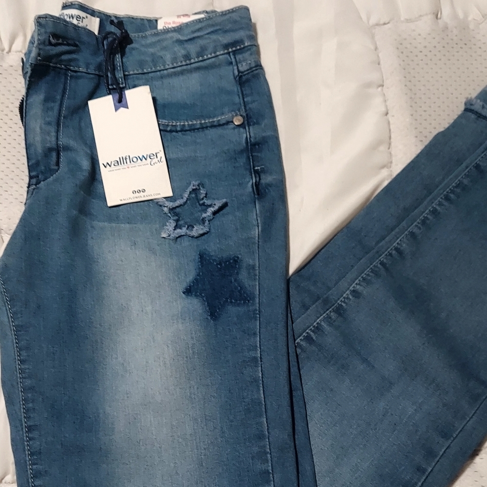 Wallflower Blue Skinny Jeans Stars